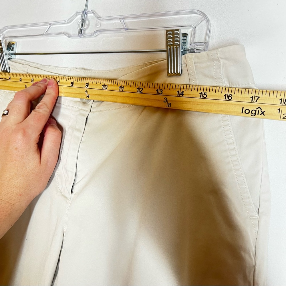 J. Jill Live-In Chino Pants Sz 10 Beige Sea Salt Straight Leg Stretch Classic - Picture 8 of 10